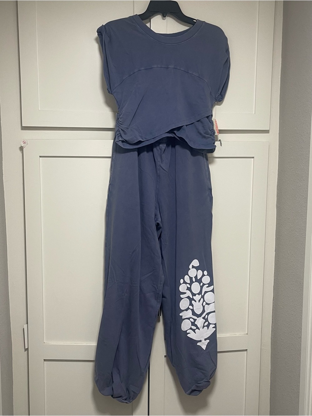 NWT Free People x FP Movement Hot Shot Logo Crossover Set in Blue Indigo Sz L - Picture 2 of 11